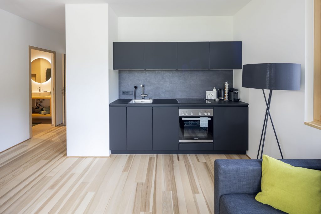 am Greben Apartments, Apartment eins, Küche