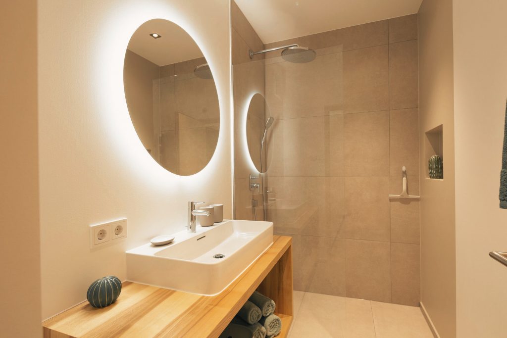 am Greben Apartments, Apartment sechs, Ferienwohnung, Badezimmer