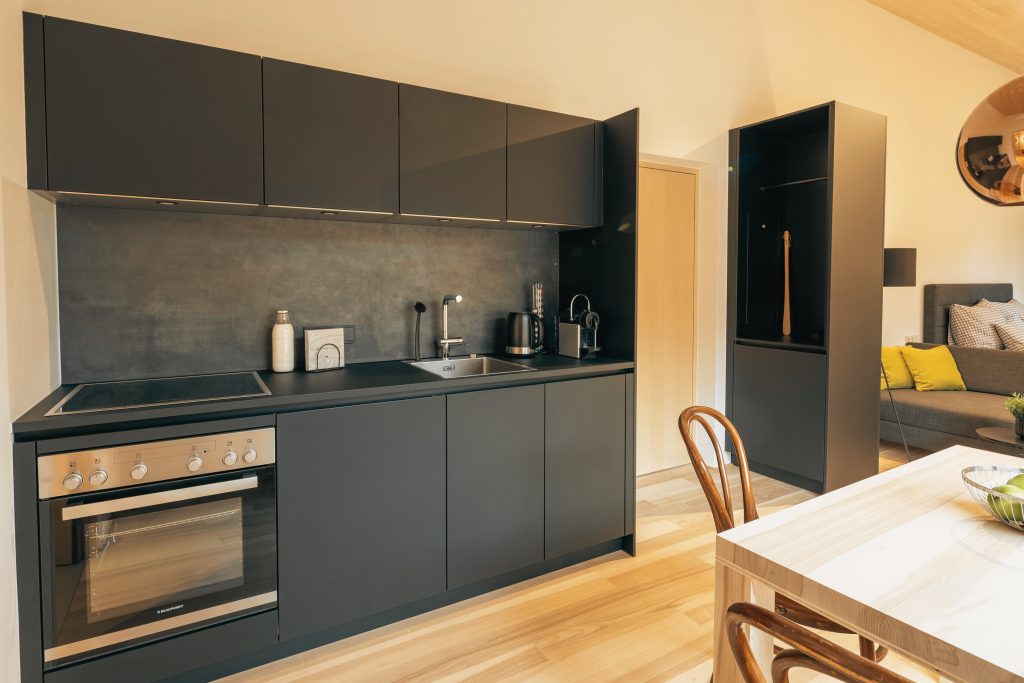am Greben Apartments, Apartment sieben, Ferienwohnung, Küche